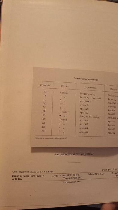 Каталог музыкальных инструментов