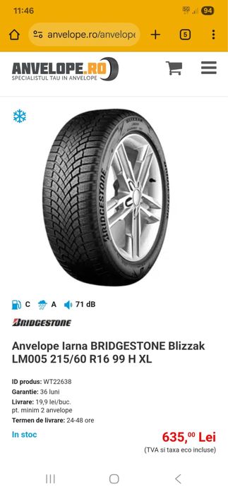 Anvelope cu jante  iarna ford galaxy