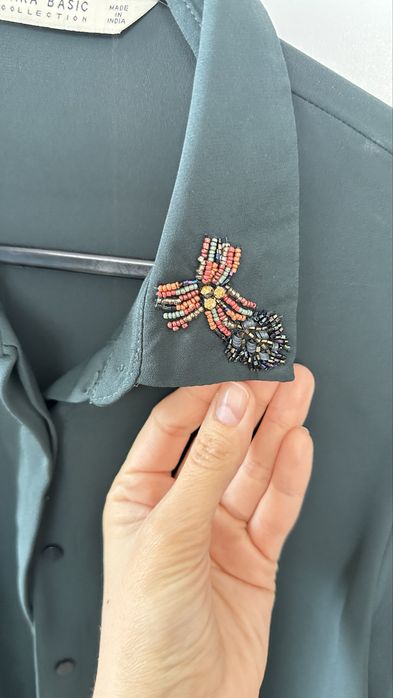 Тъмнозелена риза Zara