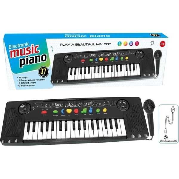 Детска йоника с микрофон, USB и 37 клавиша