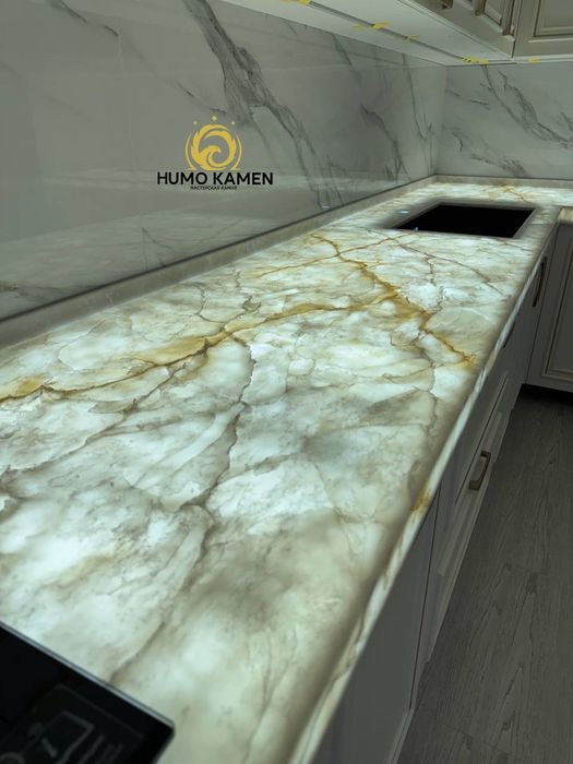 Столешницы, кварц акрил. Любой вид камня