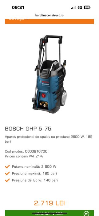 Vand pompa spalat bosch ghp 5-75