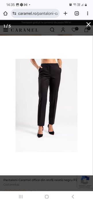 Pantaloni office Caramel marime 42