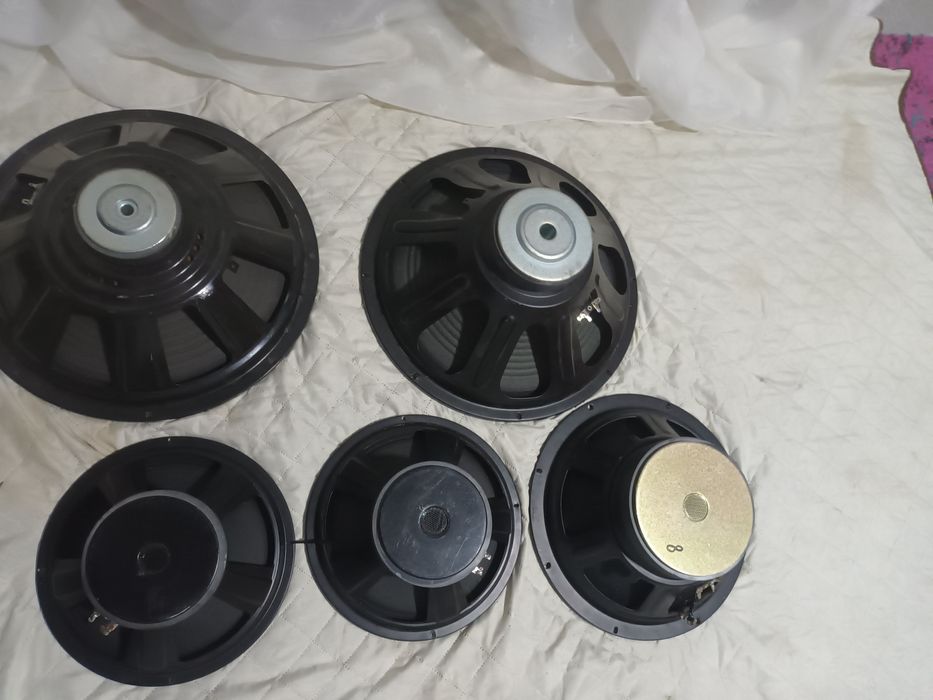 Difuzoare  medii joase 10,12,15 "