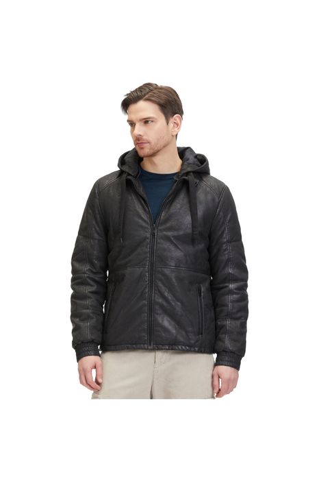 Geaca de Iarna din Piele Barbati 2.0 by Mauritius Neagra G2MAbito