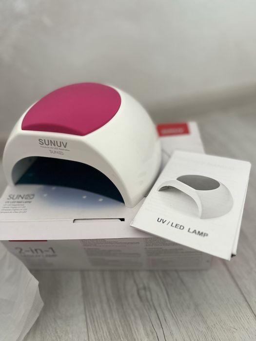 UV LED лампа за нокти, SUNUV Sun 2C, 48W, бяло/розово