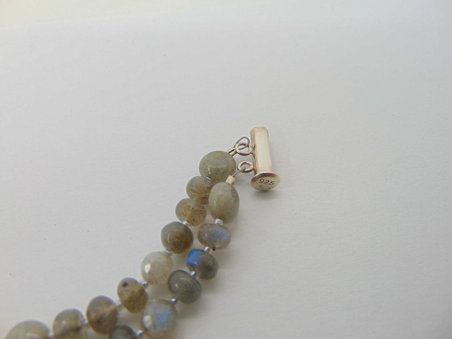 Bratara din labradorit si cheita din argint