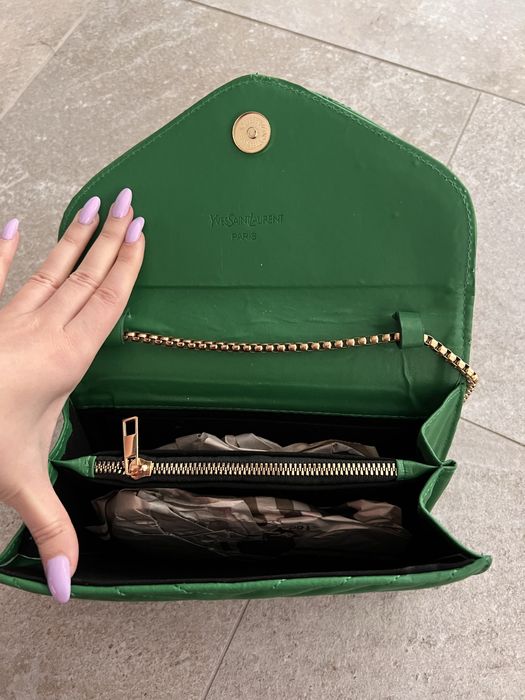 Зелена чанта YSL