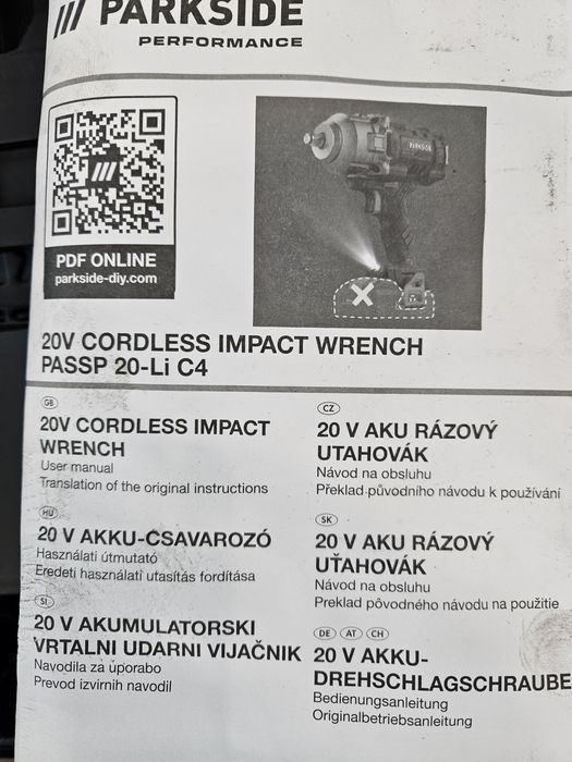 Pistol, cheie impact pentru roti șuruburi 1989 nm