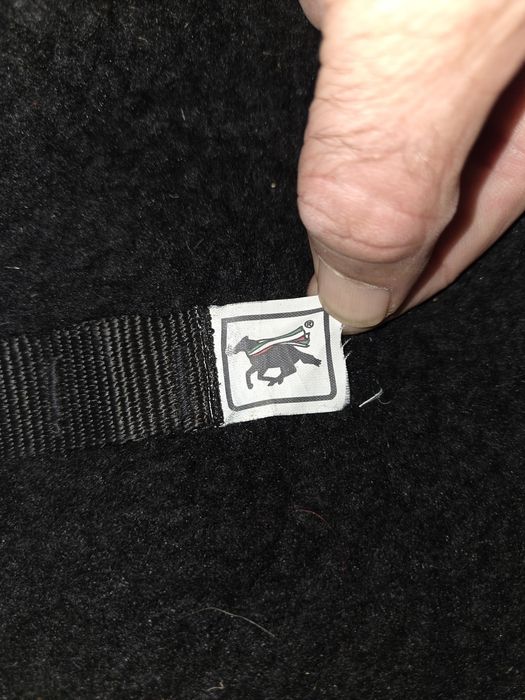 Vesta din lana neagra premium Acavallo originala cu blana