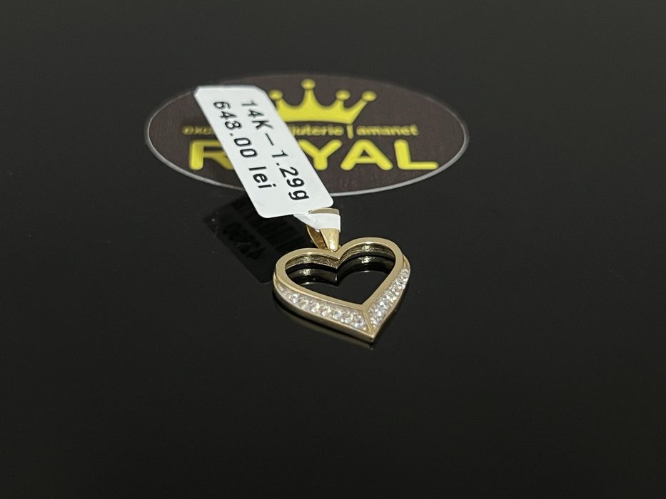 Bijuteria Royal CB : Pandant inima  aur 14k 1,29 grame