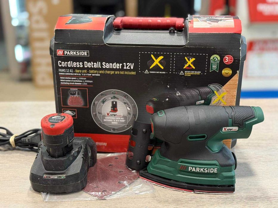 Мултишлайф PARKSIDE PAMS 12 A1 – комплект с батерия, зарядно и куфар