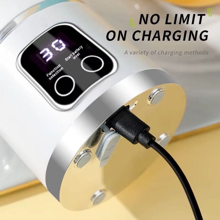 Blender Portabil Personal 450 ml – Reincarcabil USB Tip-C, 3 Viteze, Lama din Otel Inoxidabil Ideal pentru Smoothie-uri, Sucuri si Shake-uri Proteice
