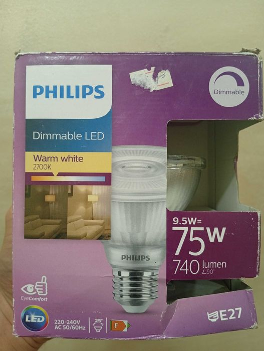 нова димируема LED крушка Philips E27 – 69 лв