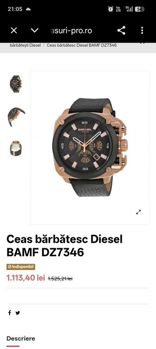 Vând ceas Diesel