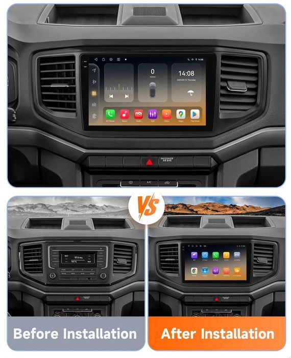 Мултимедия 9″ Android 14 за VW AMAROK I CARPLAY навигация RDS DSP GPS