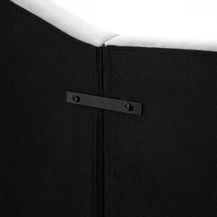 Табла за легло HOMCOM, Тапицирана от сива кадифена материя от топола