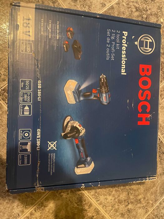 Акумулаторен комплект BOSCH PROFESSIONAL GWS 180+GSB 185 18 V