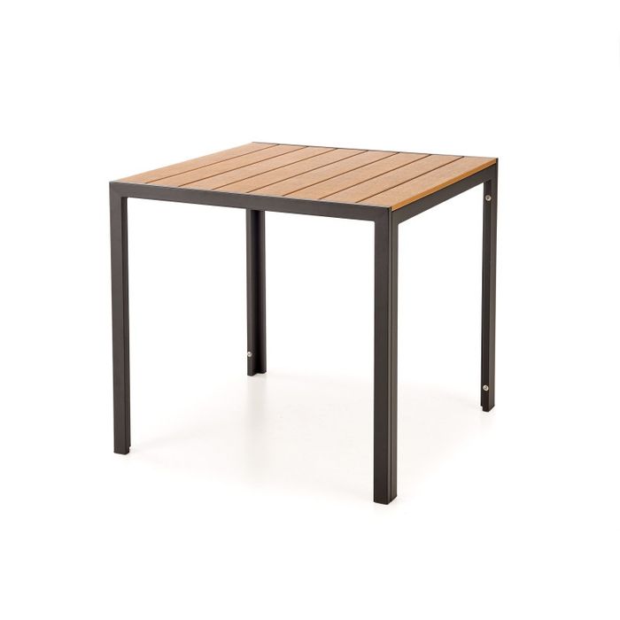 Mese exterioare lemn masiv si fier 90x90 si 70x70