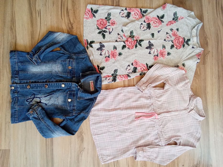 Две роклички и якенце 134 размер