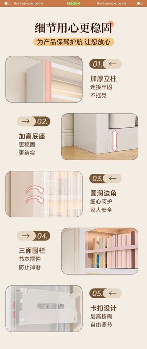 Выставочный стеллаж для книг/Многоуровневая полка для хранения