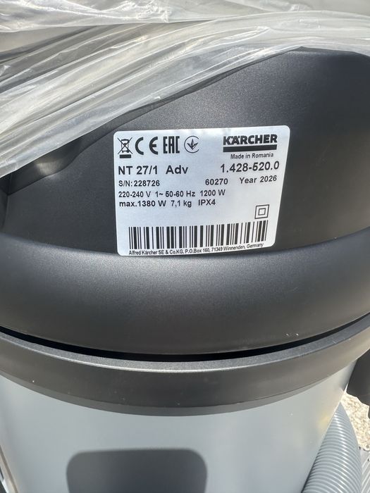 Karcher Aspirator uscat - umed NT 27/1 1380 W