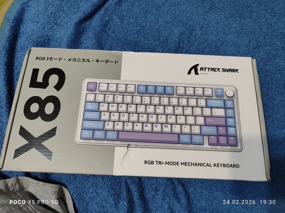 Новая механика Attack Shark X85 | Gasket Mount |Grey Gradient