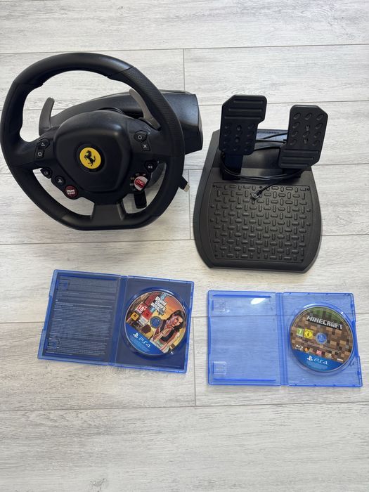 Volan Thrustmaster T80 Ferrari 488 GTB + GTA V + Minecraft PS4 | Garanție eMAG | 600 lei negociabil