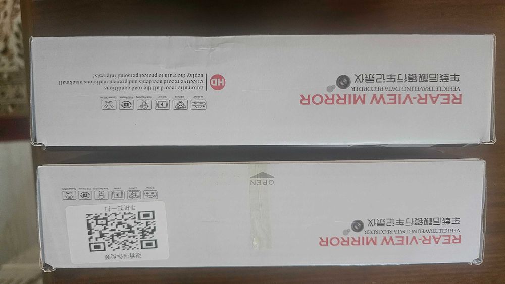 Видеорегистратор автомобиля Зеркало, 2 камерный, новый