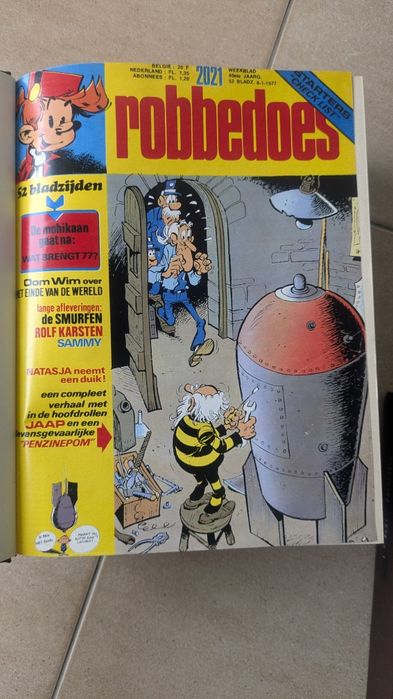 Lot Colecție 7 Reviste BD Robbedoes / Spirou Anii '70 (Ediție Festivă 2000, Ștrumfii)