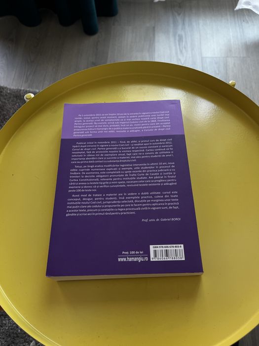 Curs de drept civil partea generala Gabriel Boroi-Edit. Hamangiu-Nouă