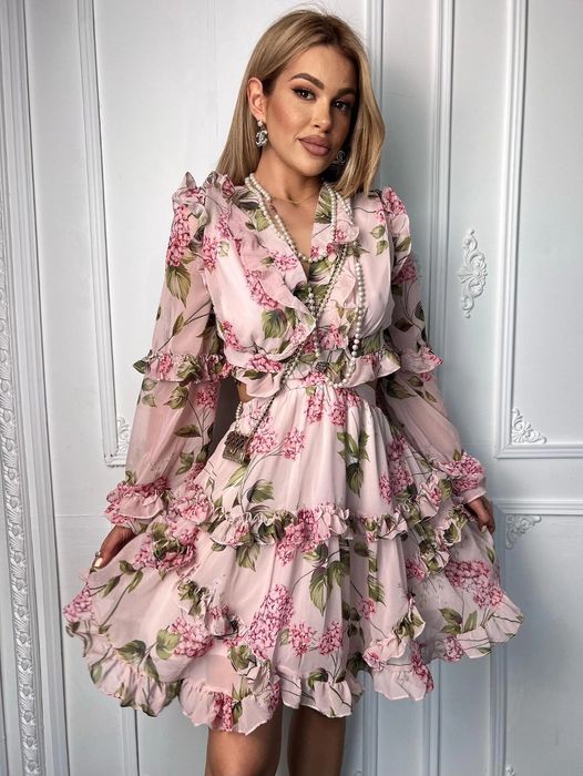 Рокля шифон Fleur на LBD ХС р-р