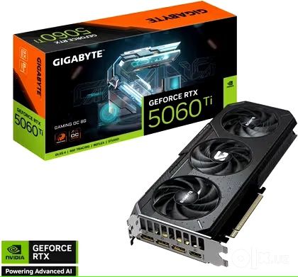 GIGABYTE OC Fan×3 RTX 5060 Ti 8GB garantiya bor