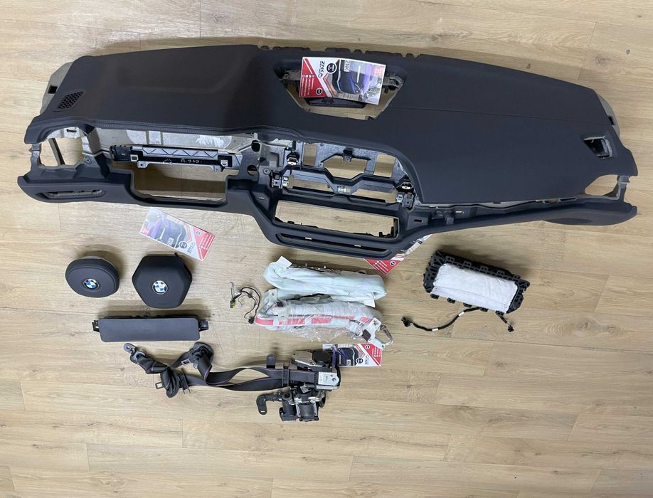 BMW G20 - plansa de bord cusatura - kit airbag volan pasager genunchi