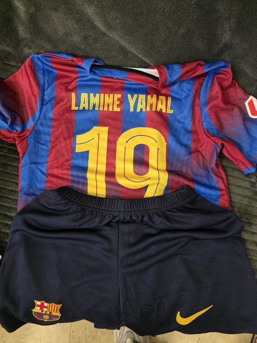 Tricou si pantaloni Nike fotbal pentru copii, Lamine Yamal
