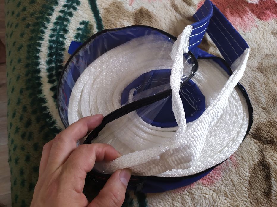 Трос ленточный, буксировочный. 4-метра