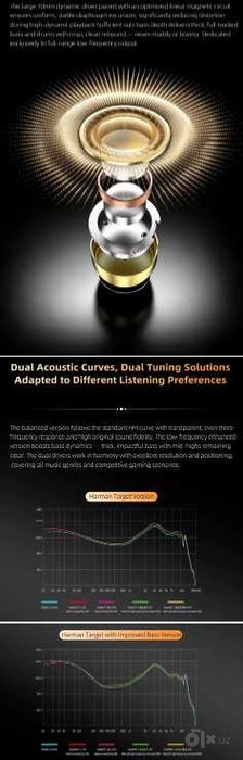 Новинка запечатанные наушники KZ Castor PRO 2 Hi-Fi  3.5mm / TYPE-C
