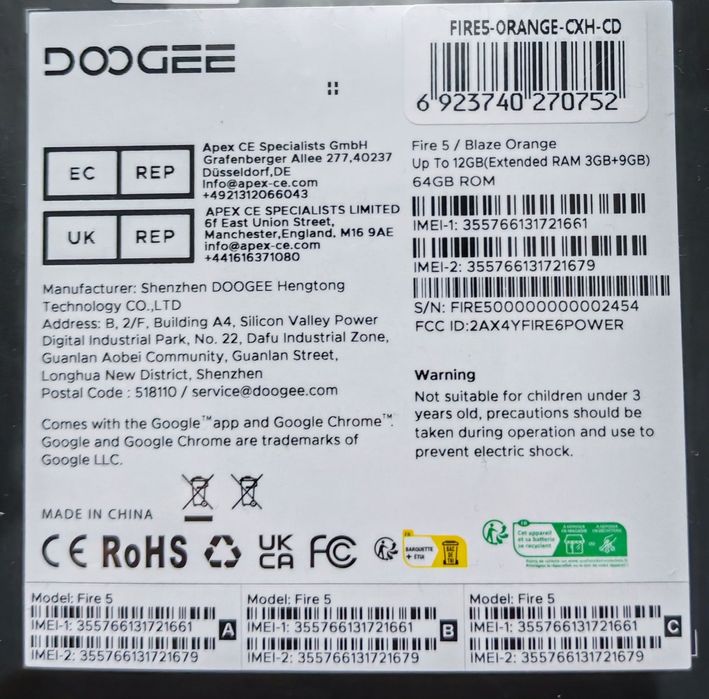 DOOGEE telefoane sigilate!