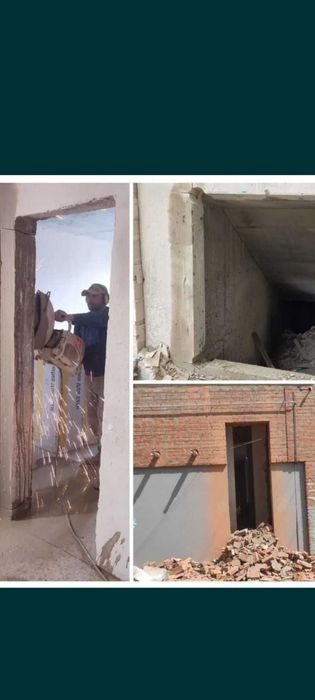 Beton kesish , teshish , buzish, betondan eshik deraza ochish transha