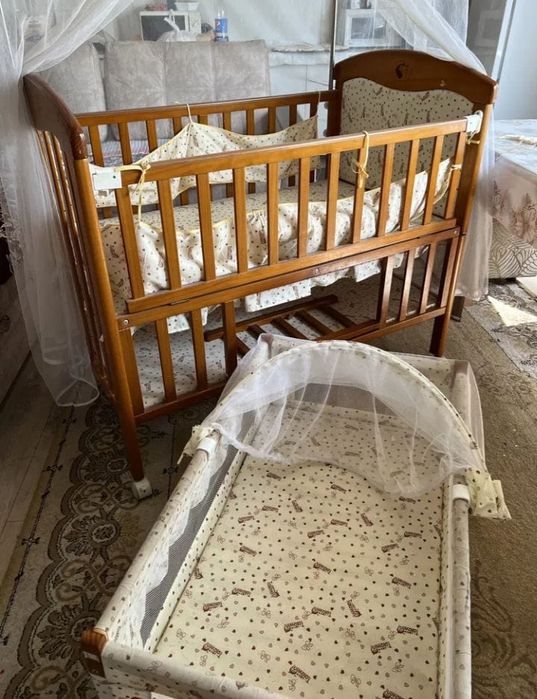 детский манеж с люлькой