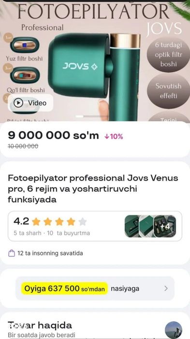 Fotoepilyator professional Jovs venus pro