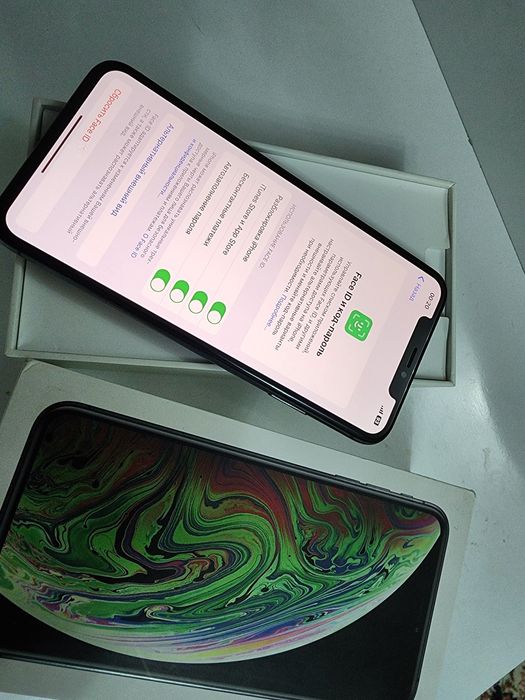 Iphone Xs max LL/A 64GB Black Bat 100% Karobka Dk Full