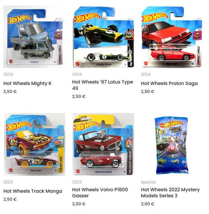 Метални колички Hot Wheels Mainline