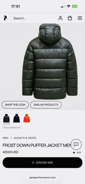 Geaca Barbati Peak Performance Frost Puf