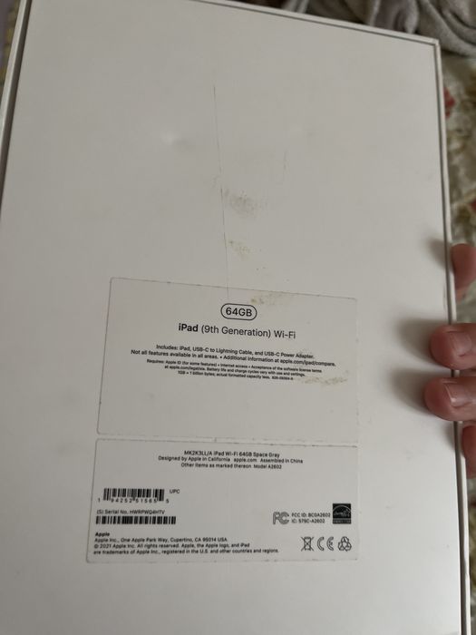 продаю ipad 9 64 гб тёмно серого цвета