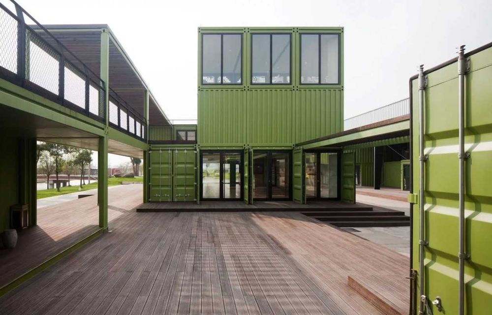 Konteyner, sendvich panellar, metall konstruktsiyalardan ob'ekt qurish