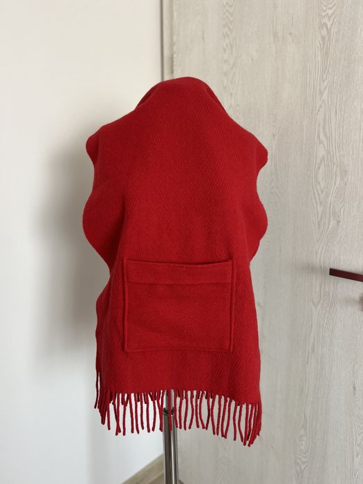 Fular/ Poncho din 100% lana naturala