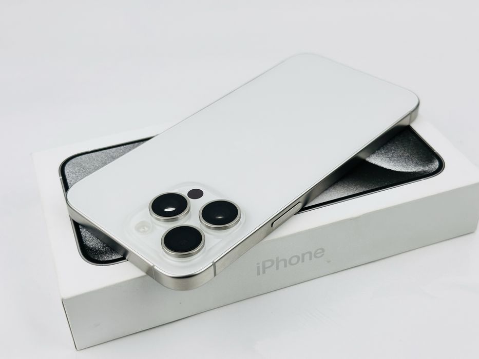 Apple iPhone 15 Pro Max 256GB White Titanium 100% Батерия! Гаранция!