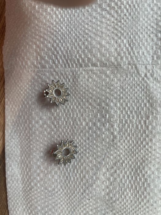 Сребърни обеци  слънце