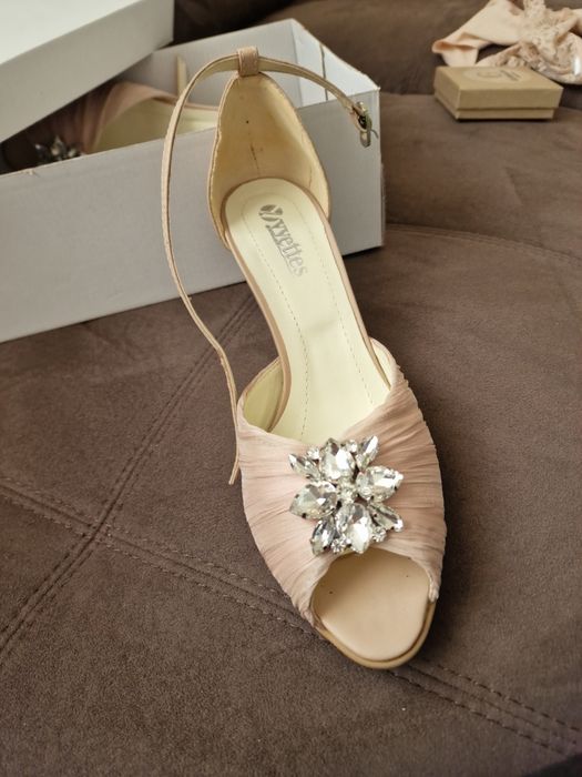 Sandale mireasa piele naturala